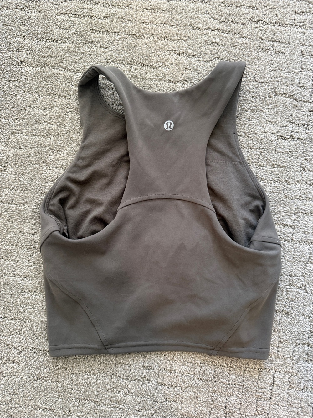 lululemon athletica Olive-Grey High Neck Crop Tank - Picture 2 of 2